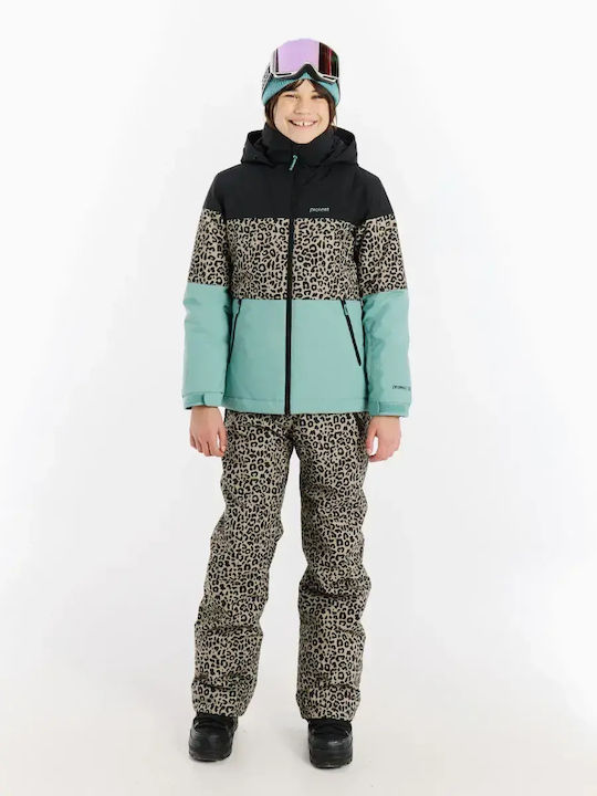 Snowjacket Waterproof Kids Casual Coat with Lining and Hood Glacial Blue