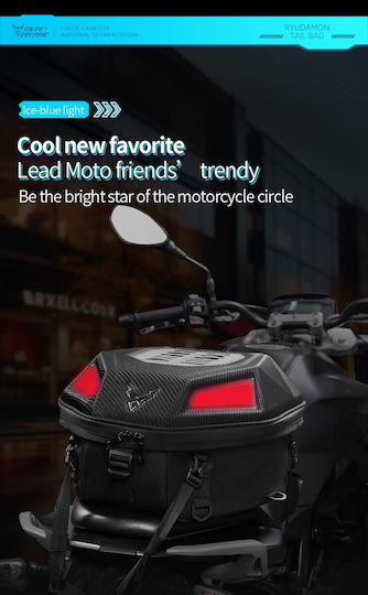 Waterproof Motorcycle Tail Bag 25lt Black