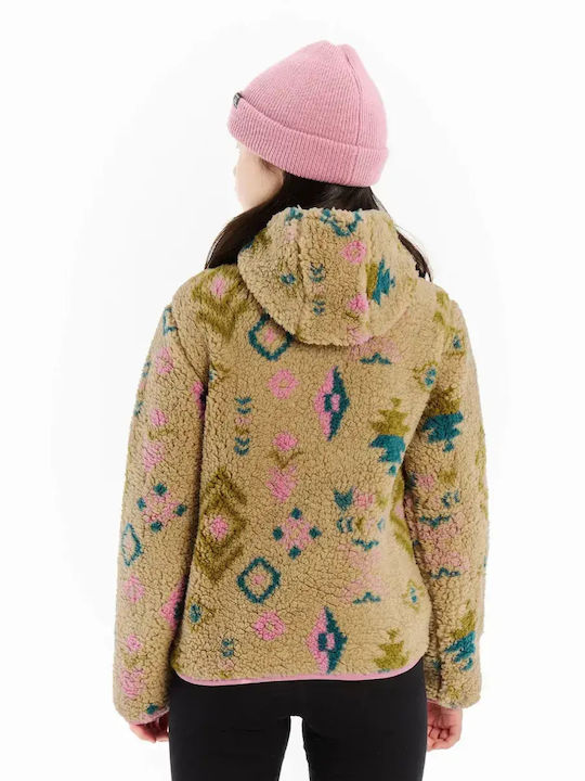 Παιδική Ζακέτα Fleece με Κουκούλα Vintage Pink