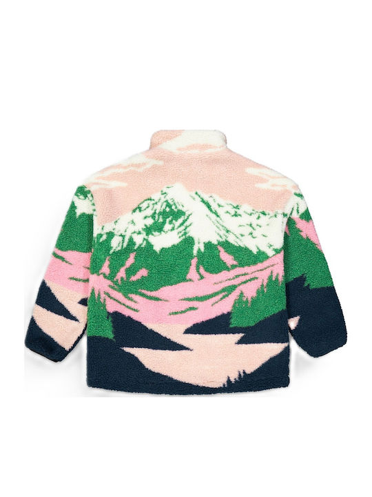 Women's Cardigan with Zipper Cloudy Landscape
