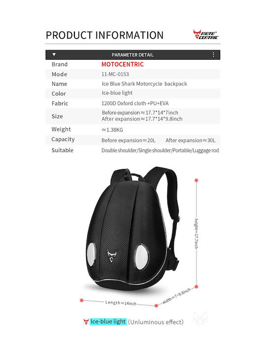 Rider Backpack Blue 30lt