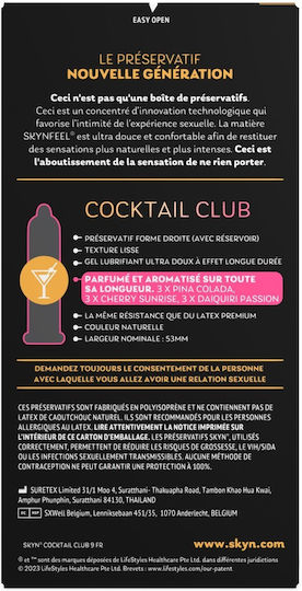 Skyn Προφυλακτικά Cocktail Club 9τμχ 53mm Λεπτά για Φυσική Αίσθηση Vegan