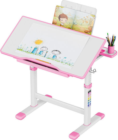 Παιδικό Γραφείο Ροζ 66x53x54-76cm Παιδικό Γραφείο Ροζ 66x53x54-76cm