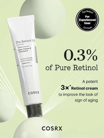 Cosrx The Retinol 0.3 Κρέμα Προσώπου για Ενυδάτωση, Αντιγήρανση & Ακμή με Ρετινόλη 20ml