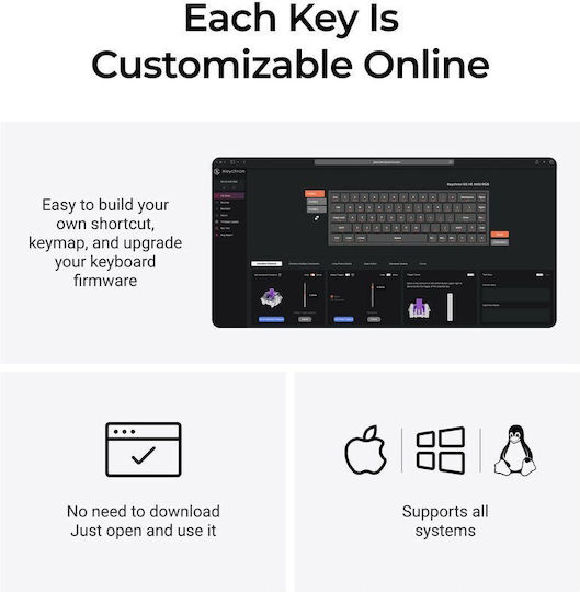 K6 HE Tastatură Gaming Wireless Hall Effect 65% cu Comutatoare Magnetice și Iluminare RGB K6H-F1 (Engleză SUA) Ediție Specială Wood