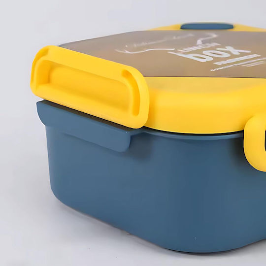 Roza Rz34617 Set Lunch Box Plastic 1000ml Water Bottle 500ml Spoon Knife Lightweight Portable