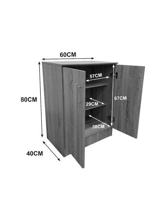 Souken Wooden Shoe Organizer Beige 60x40x80cm
