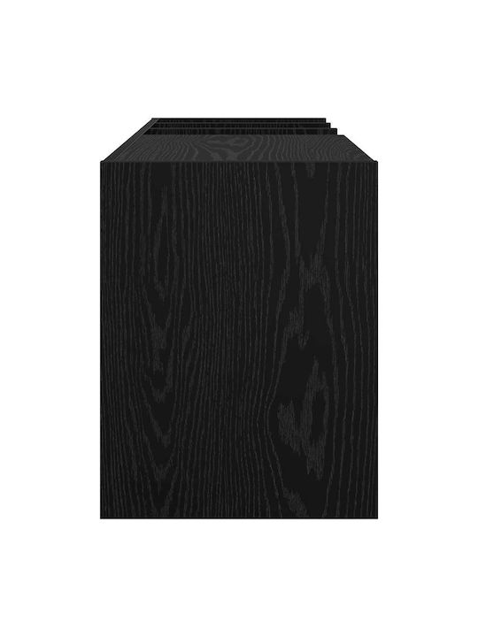 Wohnzimmer Nische aus Spanplatte Schwarz Eiche 78.5x35x45cm