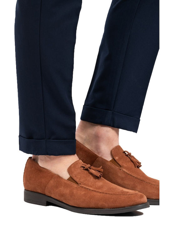Trousers in Slim Fit Navy Blue