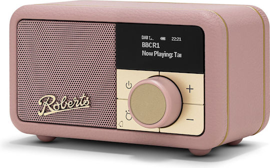 Roberts Revival Petite 2 Φορητό Ραδιόφωνο Επαναφορτιζόμενο DAB+ με Bluetooth Ροζ
