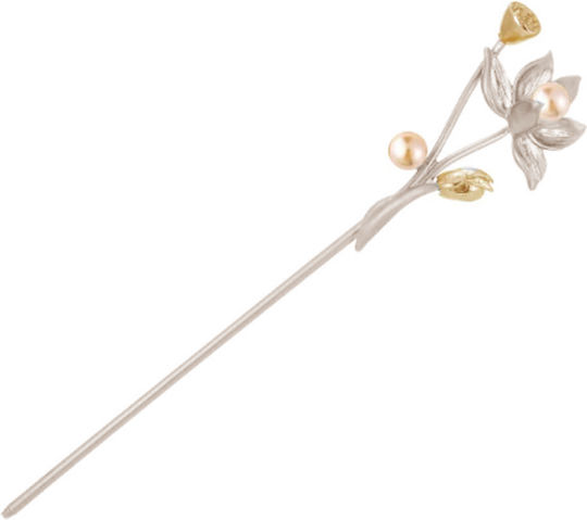 Hair Stick Chop Stick Flower Pearls Caroline