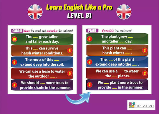 Learn English Like A Pro - Inteligentne Fiszki + Gra (poziom B1)