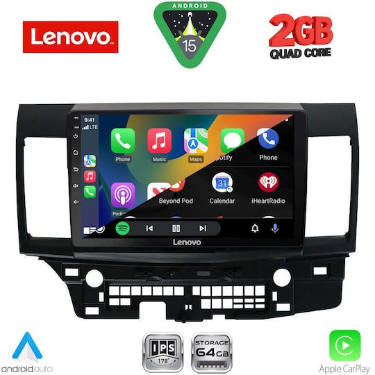 Lenovo Автомобилна Аудио Система (Блутут/USB/WiFi/GPS/Apple-Carplay/Android-Auto) с Тъчскрийн 10"