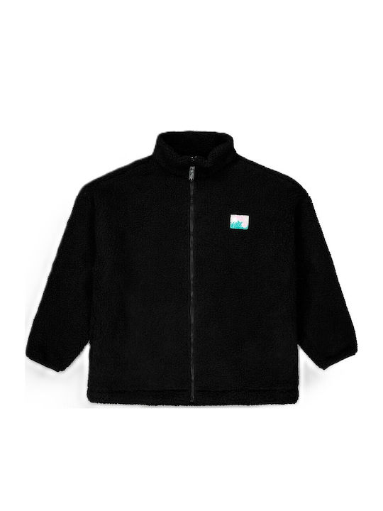 Fleece Jachetă de damă cu Fermoar Black