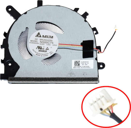 Ανεμιστηράκι Laptop Cpu Cooling Fan Lenovo Ideapad Slim 3 14iru8 82x6 3 14ian8 82xa 3 14abr8 82xl 3 14amn8 82xn 5 Light 14abr8 82xs 5f10s14220 5f10s14072 5f10s14071 4pin Κωδ.81499