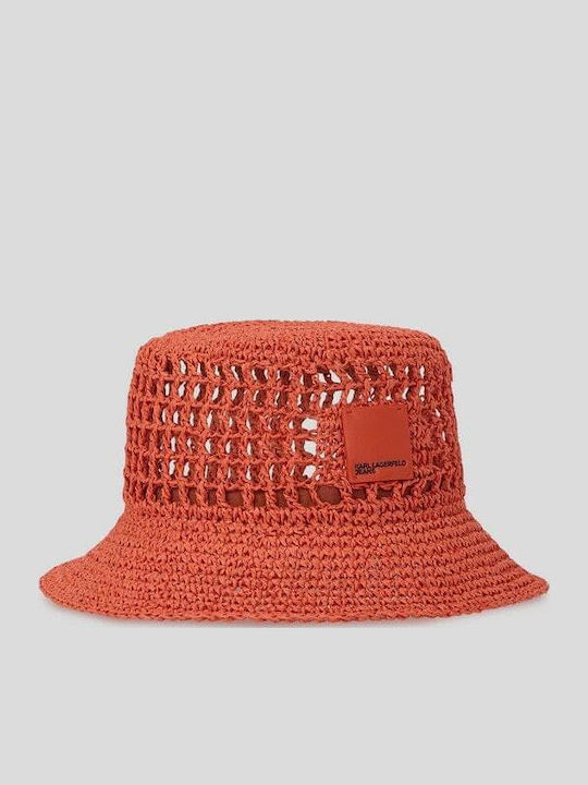Karl Lagerfeld Pălărie Din Paie Bucket Portocalie