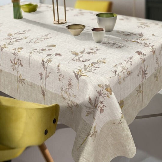 Saint Clair 1050 Față de masă Rezistent la pete Bej 145x145cm