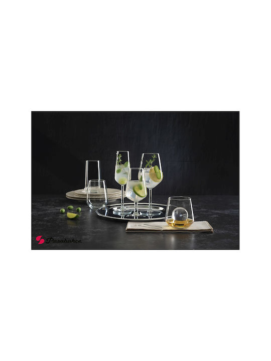 Pasabahce Set of Glasses Whiskey / Water / Red Wine made of Glass in Red Color 350ml 6pcs
