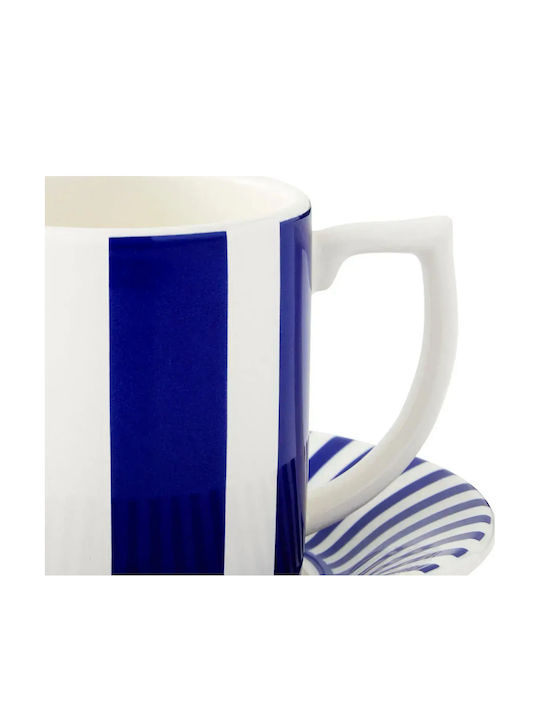 Spode Σετ Φλιτζάνια Καφέ Κεραμικά Μπλε 80ml 8τμχ