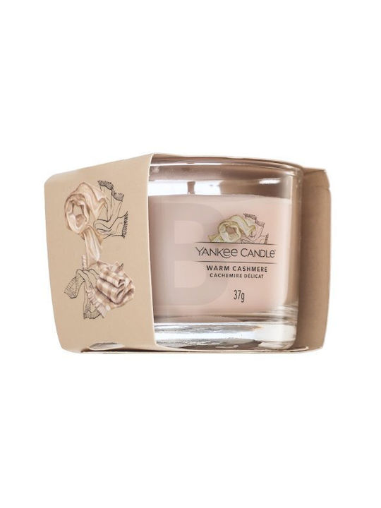 Yankee Candle Scented Candle Warm Cashmere Jar with Scent Warm Cashmere Ecru 37gr 1pcs