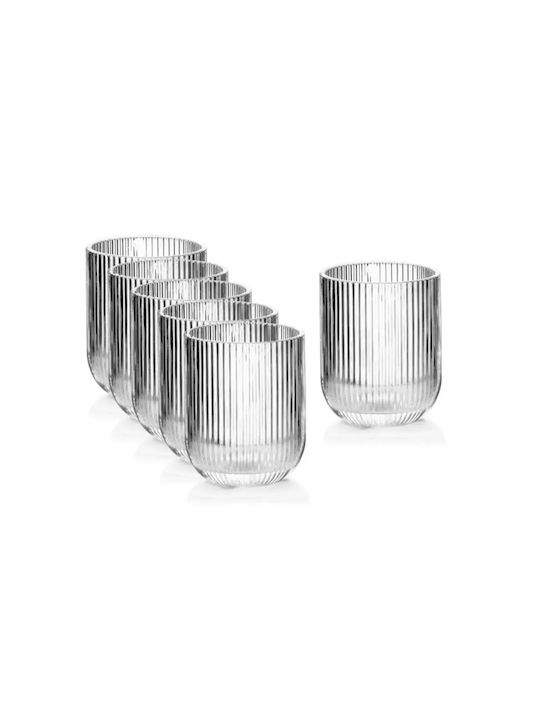Set de pahare pentru apa / Cocteiluri din Sticlă în Culoarea Bej 250ml 6buc