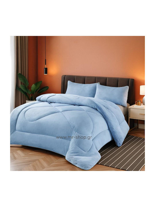 Marwa Duvet Cover Queen 220x240cm Baby Blue 330 GSMGsm