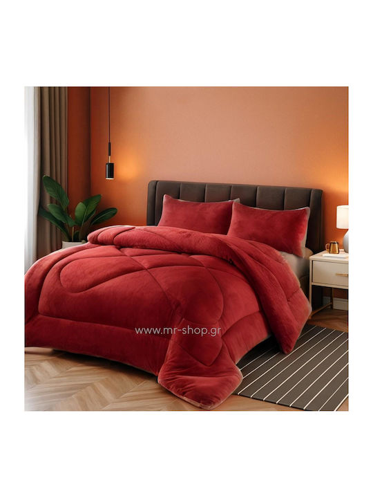 Alpha-Market Duvet Cover Queen 220x240cm Bordeaux 330 GSMGsm