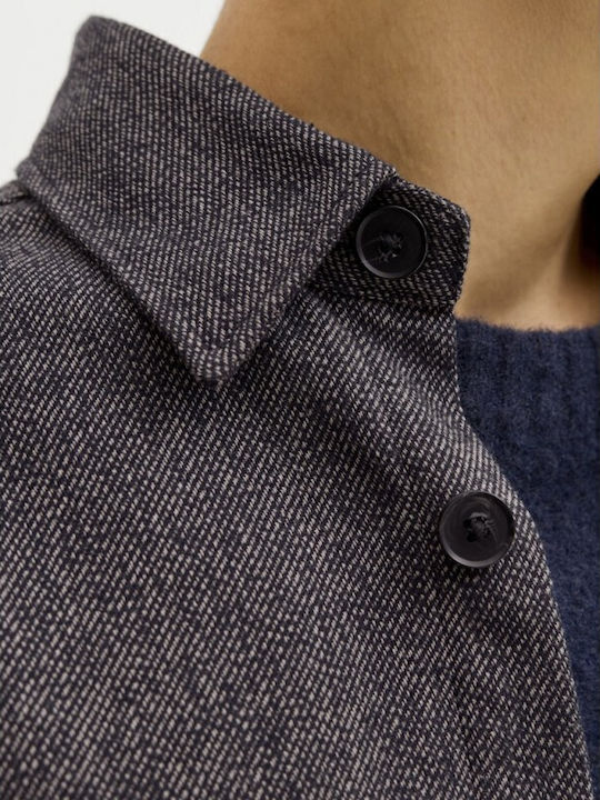 Langärmeliges Baumwollovershirt Braun / Schwarz