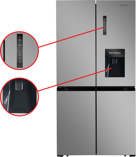Morris Side-by-Side Kühlschrank 535Es Total NoFrost H183xB91.1xT70.6cm. Inox T74535ECM