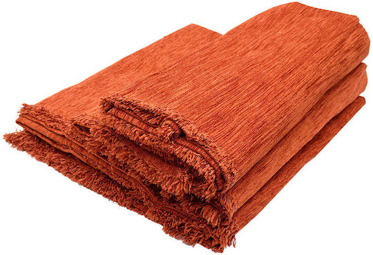 Sunshine Σενίλ 8 Ριχτάρι Πολυθρόνας Chenille 240x180εκ. Μπορντό