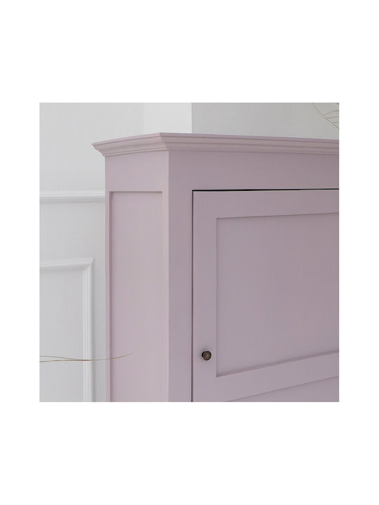 Double Door Wardrobe Lisbon Mahogany, Pink 80x41x140cm