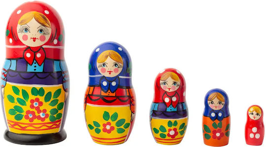 Azhna Decorative Porcelain Doll made of Wood 16x7.5x16cm 1pcs