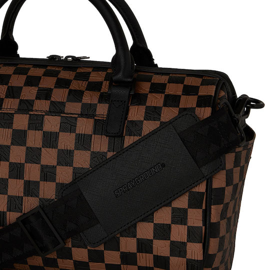 Sprayground Check Sack Voyage Brown Fabric L31xW15xH24cm