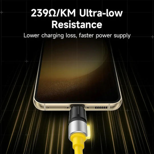Sharge Phantom USB 2.0 Kabel USB-C männlich - USB-C 240W Gelb (SJX-SJ-CC-1.2-HY-HUA)