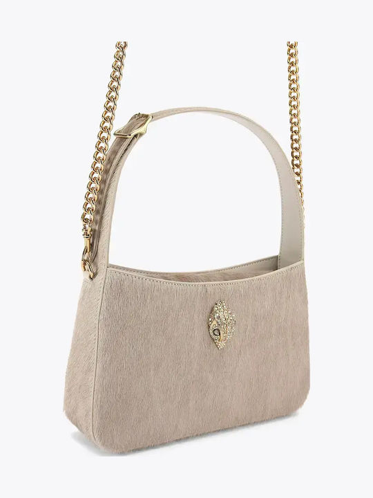 Leather Women's Bag Shoulder Beige