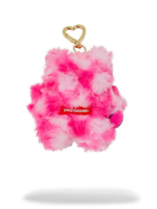 Sprayground Pink Fur Check Bear Cub Keychain K8351 Ροζ Sprayground Pink Fur Check Bear Cub Keychain K8351 Ροζ