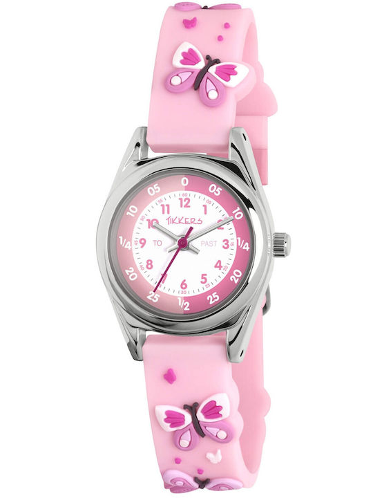 Tikkers Kids Analog Watch with Silicone Strap Pink
