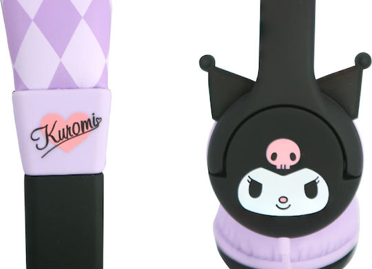 OTL Kuromi Ενσύρματα Παιδικά On Ear Ακουστικά Μωβ