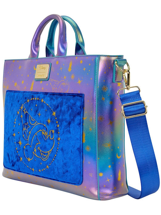 Loungefly Kinder Rucksack Umhängetasche Blau Disney Fantasia Umwandlungsmodell Loungefly Kinder Rucksack Umhängetasche Blau Disney Fantasia Umwandlungsmodell