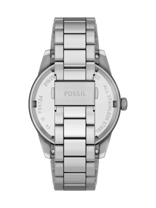 Fossil Multifunction Ρολόι Μπαταρίας με Μεταλλικό Μπρασελέ