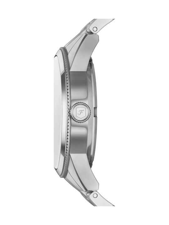 Fossil Multifunction Herrenuhr 42mm Batterie mit Silber Metallarmband