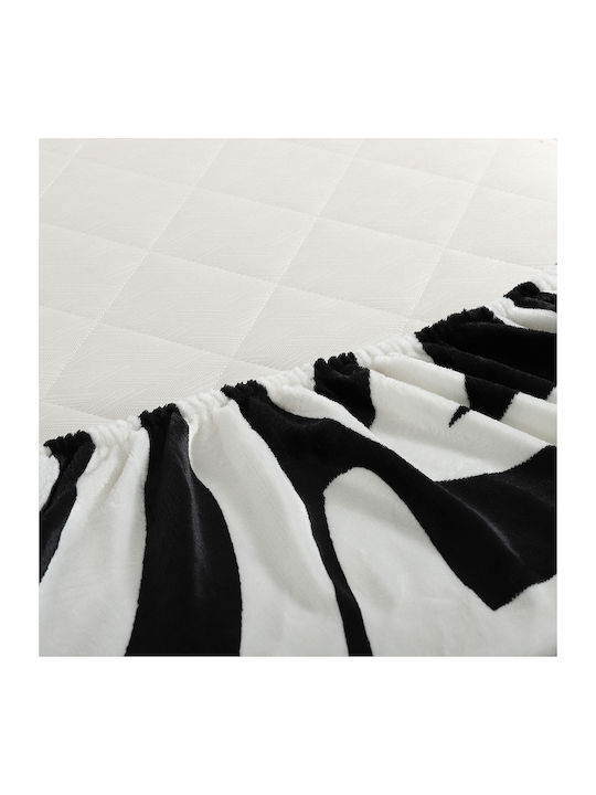 Silk Fashion Sheet Sets Queen with Elastic 160x200+30cm. Design 3 White 4pcs