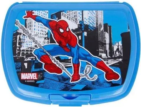 Plastik Kinder Lebensmittelbehälter Spiderman 16 x 12 x 5cm