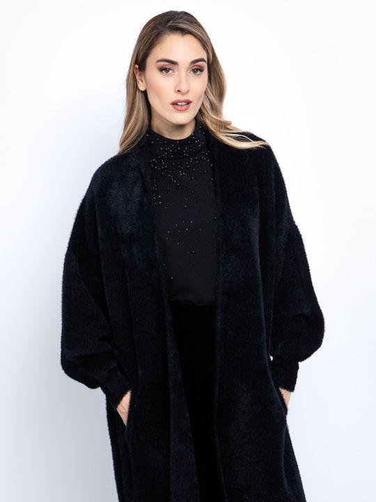 Long Women's Cardigan Black