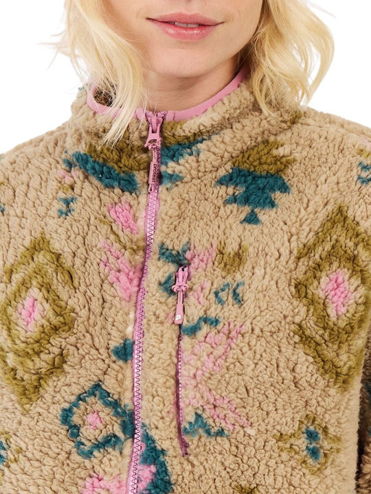 Full Women's Athletic Cardigan Vintage Pink