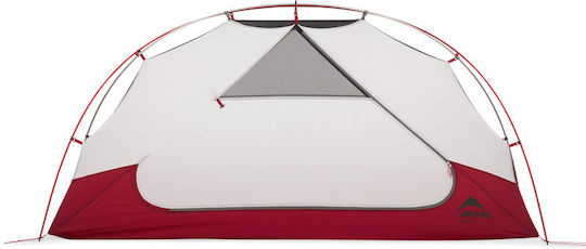 MSR Elixir 1 Backpacking Tent Camping Tent Igloo Red with Double Cloth 3 Seasons for 1 Person Waterproof 1500mm 223x137x100cm