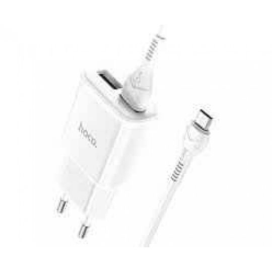 Hoco с 2 USB-A порта и кабел micro USB Бял (C88A)