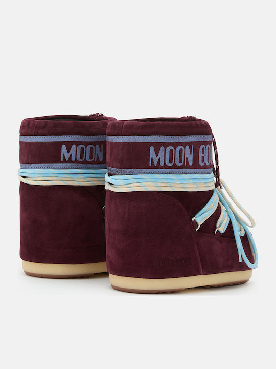Suede Women's Boots Icon Low Burgundy