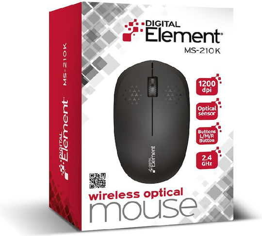 Element MS-210 Kabellos Ergonomisch Maus Schwarz