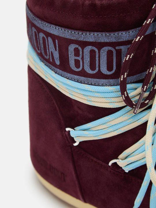 Suede Women's Boots Icon Low Burgundy